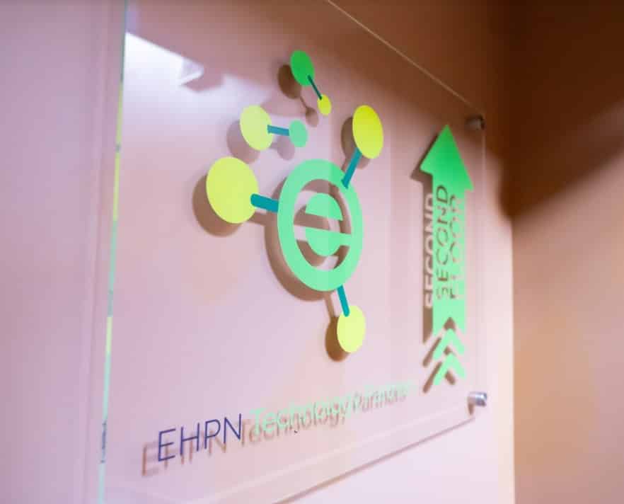 A sign with the EHPN logo in their St. Louis, MO office